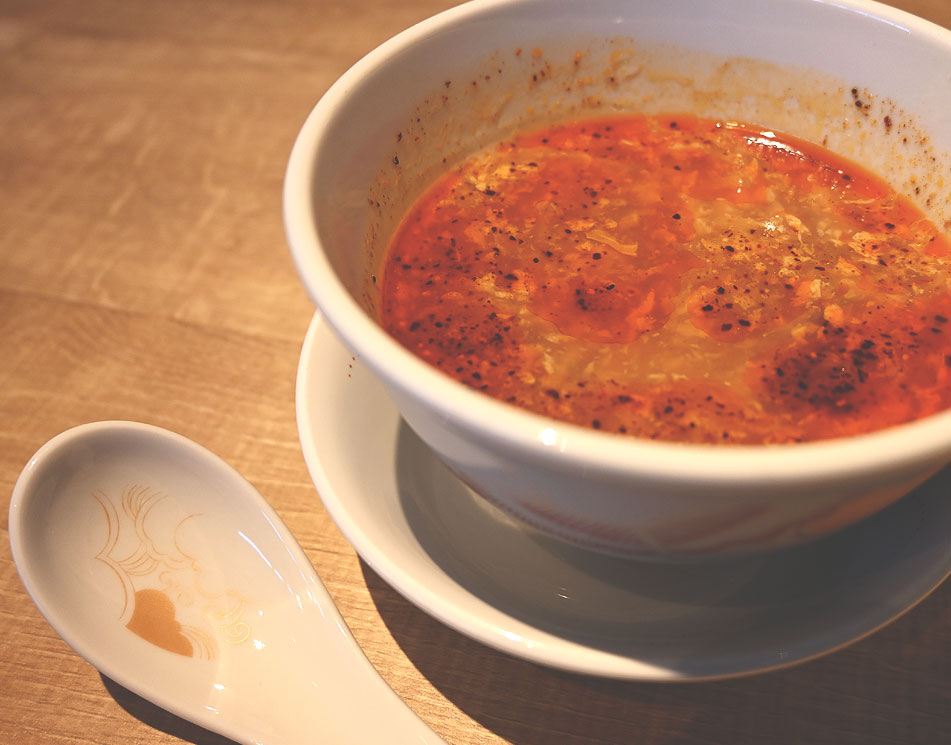 桃菜の酸辣スープ